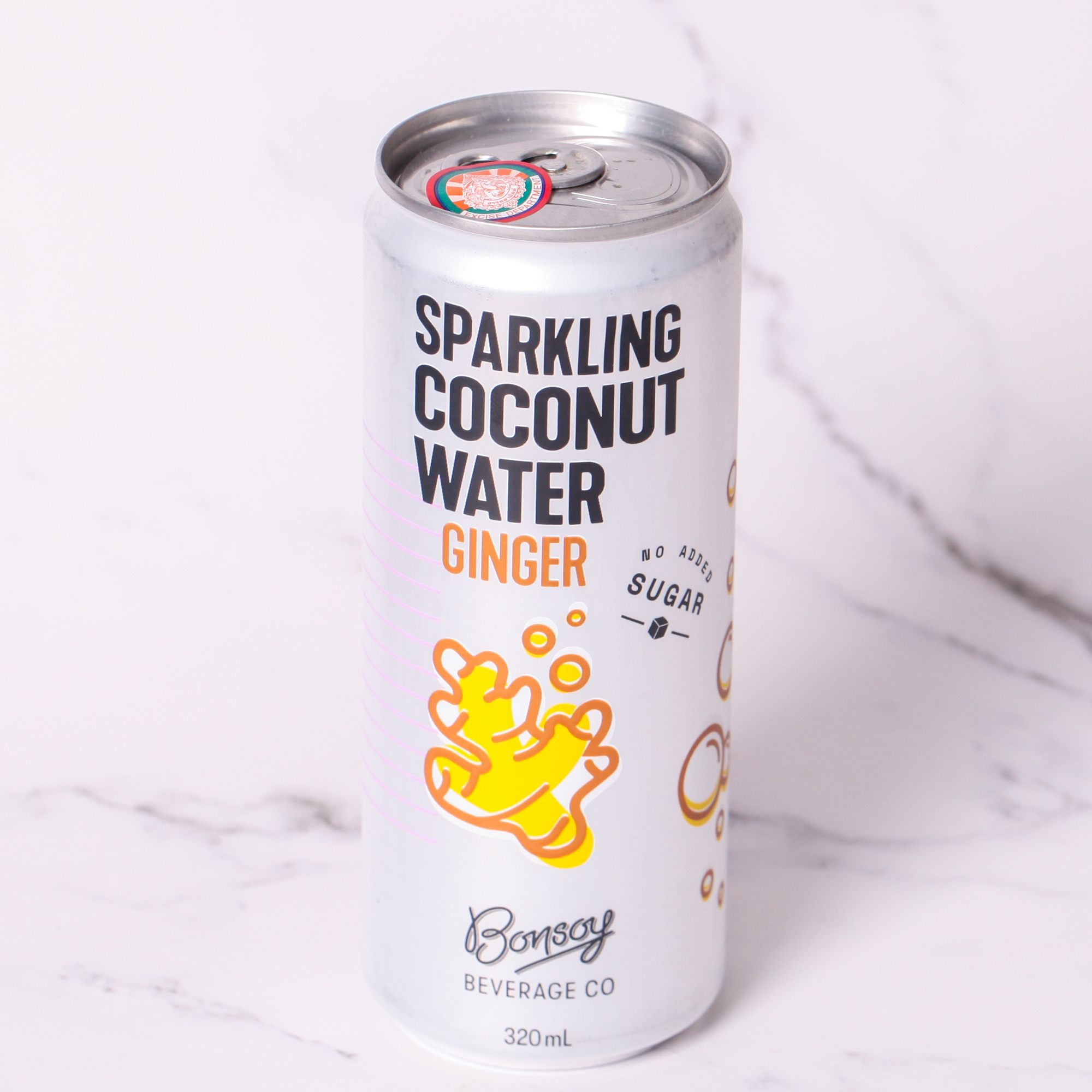 Sparkling Coconut Water with Ginger - Bonsoy